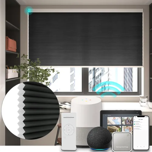 Vista 19 de Changshade Persianas celulares opacas de tamaño personalizado, sin cables, con el diámetro de panales de 1.5 pulgadas, para oficina, sala de estar