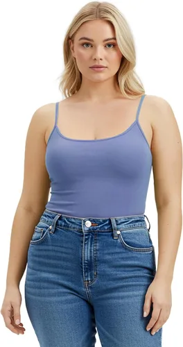 Vista 347 de Emmalise Camisola larga casual básica para mujer, con tirantes ajustables, top en capas