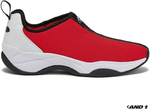 Vista 2 de AND1 Too Chillin - Zapatos sin cordones para hombre, zapatos de baloncesto retro fuera de la cancha para hombre, talla 7-16, negro, blanco, azul