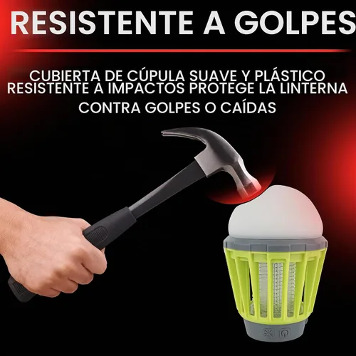 Vista 4 de Linterna de campamento con protección contra mosquitos, resistente al agua, IP67, luz blanca roja, compacta y portátil para campamento, senderismo