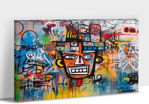 Vista 15 de ANRUOXI Arte de Pared de Graffiti, Impresión de Lienzo de Astronauta Espacial de Graffiti para Decoración de Pared, Impresiones de Arte Modernas