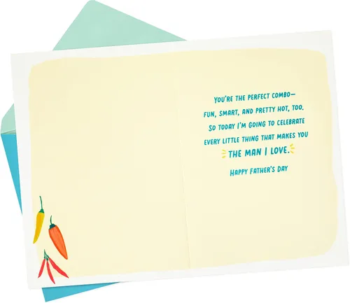 Vista 2 de Hallmark Tarjeta del día del padre para marido o novio (un papá caliente)