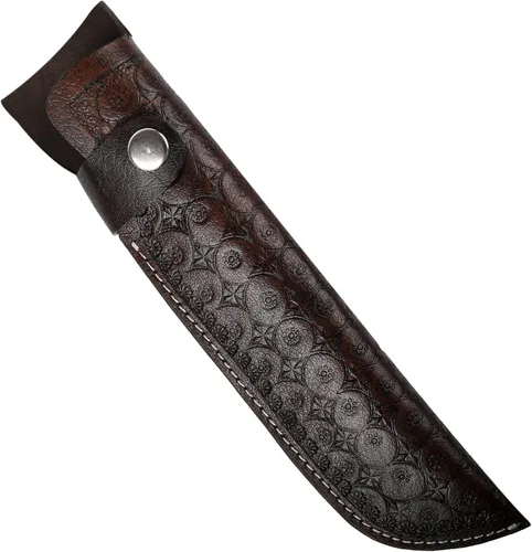Vista 11 de Hulara Genuine Leather Knife Sheath – Handmade Leather Knive Holder with Belt Loop, Fits 4-10" Blade – Fixed Blade Knife Sheaths, Knifes Scabbard