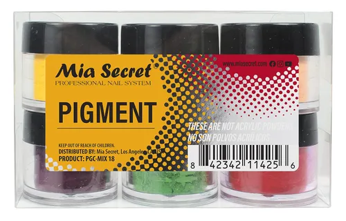 Vista 2 de Mia Secret MEZCLAS DE PIGMENTOS - JUEGO DE 6 COLORES (MIX-12 (BLUE))