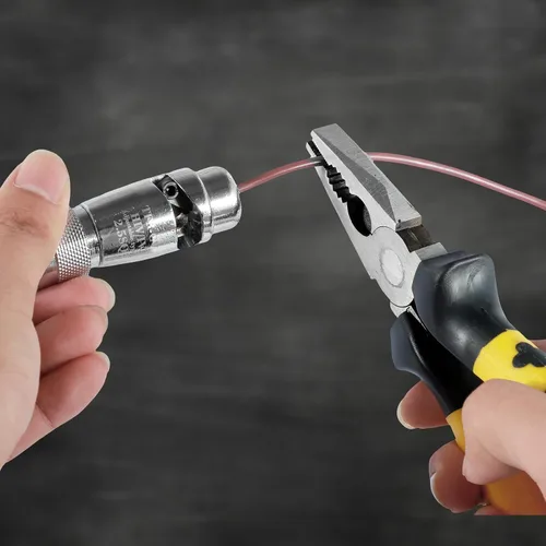 Vista 3 de 3 piezas de pelacables de cable, herramienta de desmontaje de cables de aleación de aluminio con llave, taladro eléctrico portátil, herramienta