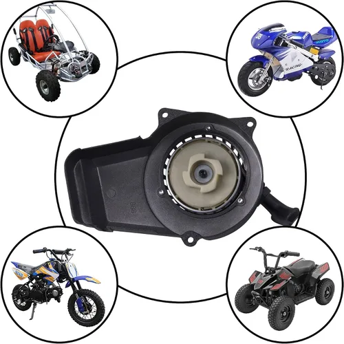 Vista 5 de Arrancador de aleación para 47cc 49cc 50cc 2 tiempos Syx Moto Holeshot SSR SX50 Coolster Mototec Demon Xpro Hawk DRX Kids Mini Dirt Bike Apex