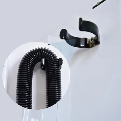 Vista 6 de SHELANDY Soporte de pared para secadora de mascotas con soporte de manguera Percha de hierro y soporte compatibles con pared seca