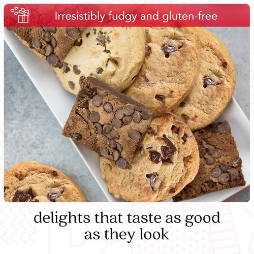 Vista 7 de Galletas de chocolate con chispas sin gluten y brownies de DAVID'S COOKIES - Postres de panadería gourmet ideales para un delicioso regalo de comida