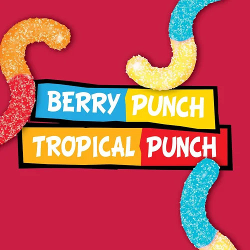 Vista 4 de Trolli Sour Brite Crawlers, caramelos, ponche de frutas, agridulce, gusanos gomosos, 7.2 onzas