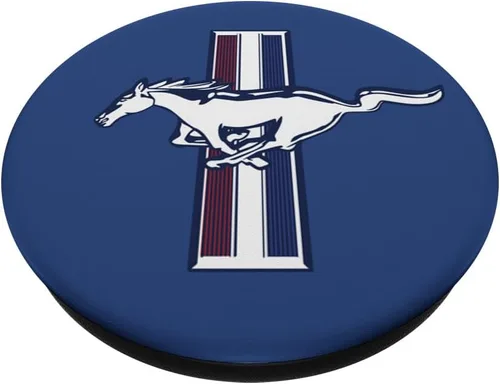 Vista 2 de Ford Mustang Logo PopSockets - Agarre y soporte para teléfonos y tabletas, Negro