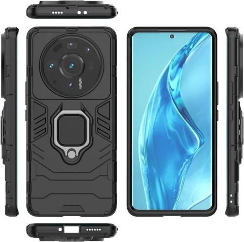 Vista 3 de Compatible con funda Xiaomi Mi 12S Ultra, soporte de anillo de metal, a prueba de golpes, parachoques duro