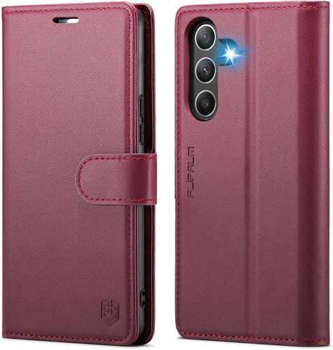 Vista 7 de FLIPALM Funda tipo billetera para Samsung Galaxy A15 5G, con bloqueo RFID, soporte para tarjetas de crédito, de piel sintética, tipo folio