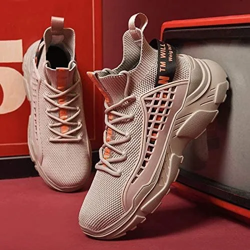 Vista 7 de SANNAX Mens Walking Shoes Workout Tennis Sneakers Non Slip Fashion Sports Shoe Lightweight Casual Breathable