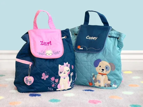 Vista 6 de DIBSIES Mochila acolchada personalizada para jardín de infantes, preescolar y guardería, Gato, Niños
