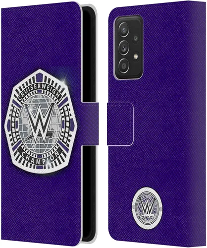 Vista 308 de Head Case Designs Officially Licensed WWE Cruiserweight Champion Title Belts Leather Wallet Case Compatible with Samsung Galaxy A07 4G Campeón