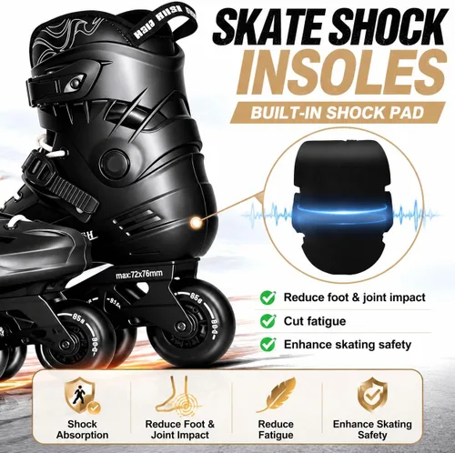 Vista 5 de Patines en línea para hombres y mujeres, patines de rendimiento para mujeres y hombres, patines profesionales para unisex, para exteriores e