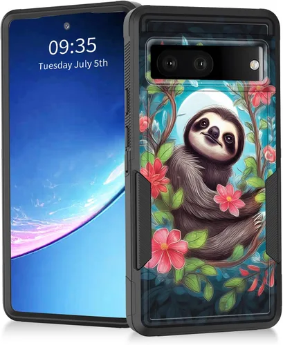 Vista 8 de Funda para Pixel 7a, resistente de doble capa híbrida de policarbonato duro de goma suave a prueba de golpes para Google Pixel 7A 6.1 pulgadas