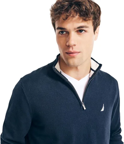 Vista 3 de Nautica - Sudadera con un cuarto de cremallera para hombre
