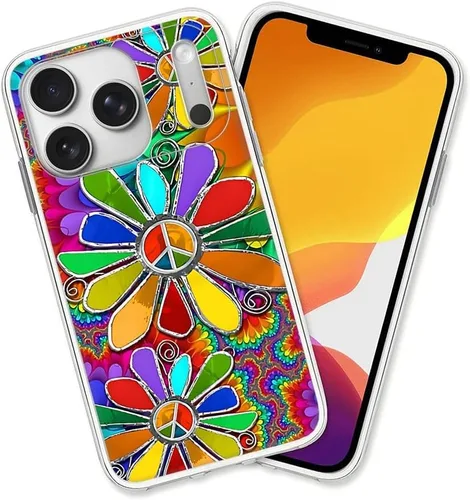 Vista 9 de Diseño para iPhone 14 Pro Max, diseño de acuarela de perros, collage de Pug para iPhone, protección a prueba de golpes, funda transparente de TPU