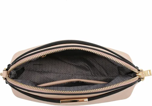 Vista 6 de FashionPuzzle Saffiano Bolso bandolera pequeño con correa de cadena
