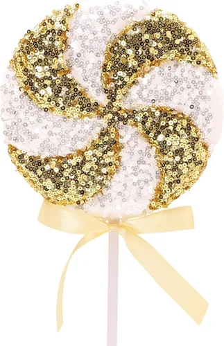 Vista 7 de Christmas Concepts® Piruleta gigante de lentejuelas brillantes de 14.173 in (14.2 pulgadas) para decoración navideña – Adornos para árbol de Navidad