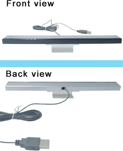 Vista 4 de joleully Tuboopy Dolphin Bar USB Wii Sensor Bar, PC Wii Infrared Ray Motion Sensor Bar for Nintendo WiiWii U Console Compatible with PC