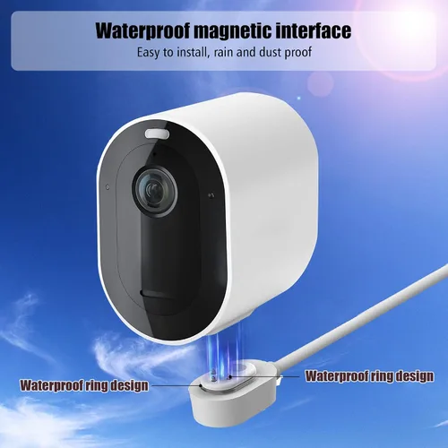 Vista 7 de Cargador de panel solar compatible con Arlo Pro 3/Pro 4/Pro 5S/Pro 3 Floodlight/Ultra/Ultra2, carga de paneles solares de 5 V 4 W, IP66 resistente a