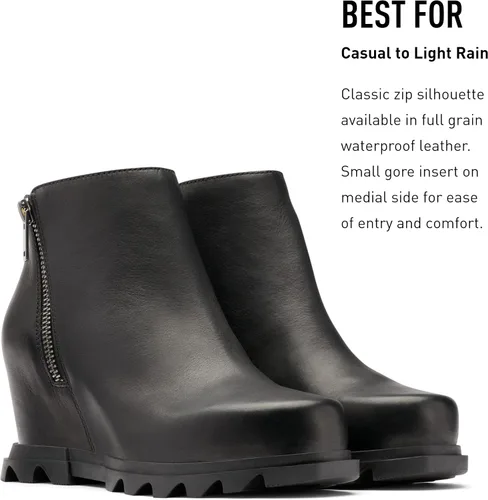 Vista 3 de SOREL Joan of Arctic Wedge III - Botas de cuña de cuero impermeables para mujer