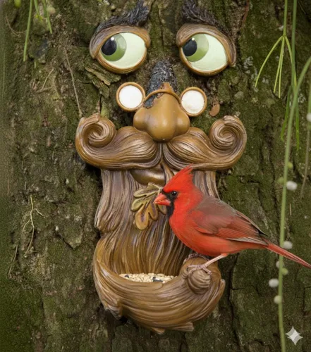 Vista 10 de Cara de árbol, caras de árbol al aire libre, arte de árbol, decoraciones de árbol al aire libre, caras de árbol, decoración de tocón de árbol, cara