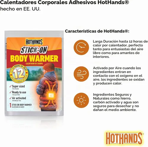 Vista 8 de Calentador corporal adhesivo HotHands (40 unidades)