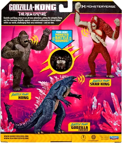 Vista 6 de Godzilla x Kong - Figura de Battle Roar Kong de 7 pulgadas por Playmates Toys