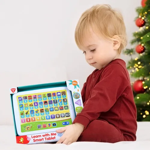 Vista 7 de PLAY Juguetes bilingües de aprendizaje de español e inglés para niños pequeños de 1 a 3 años, tableta de aprendizaje interactiva para niños