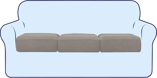 Vista 110 de subrtex Funda de Cojín Elástica Suave para Asiento de Sofá Funda Deslizable de Spandex para Silla y Sofá Adecuada para 1-2-3 Plazas Reemplazo