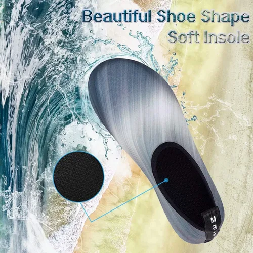 Vista 2 de YALOX Zapatos acuáticos para mujeres y hombres, para exteriores, natación, de secado rápido que dan la sensación de estar descalzo y , para surf