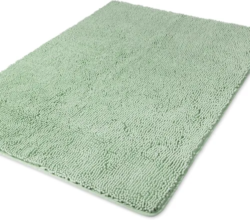 Vista 10 de Yeaban Alfombra de pasillo de baño de 24 x 72 pulgadas, antideslizante, alfombra de baño larga de felpilla gruesa, absorbente y lavable, alfombra