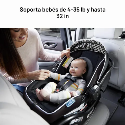 Vista 3 de Graco SnugRide 35 Lite LX - Asiento de coche infantil y asiento elevador sin respaldo TurboBooster 2.0