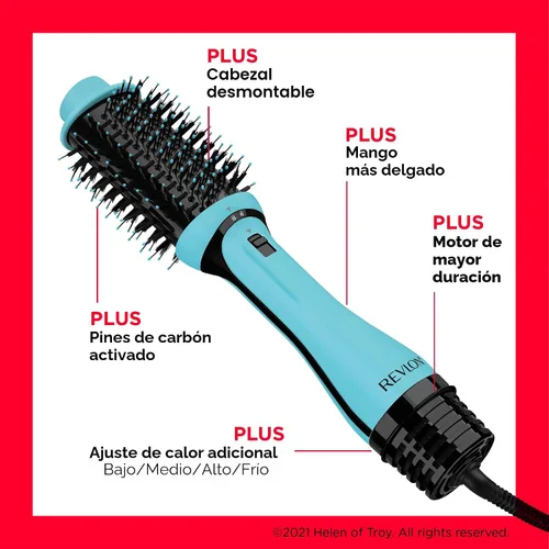 Vista 5 de REVLON One Step Volumizer Plus - Secador de pelo y moldeador con más volumen, menos daño y más control de estilo para resultados de salón fáciles