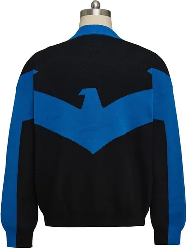 Vista 5 de Suéter de ala nocturna, chaqueta de punto, disfraz de superhéroe para hombre, trajes de Halloween
