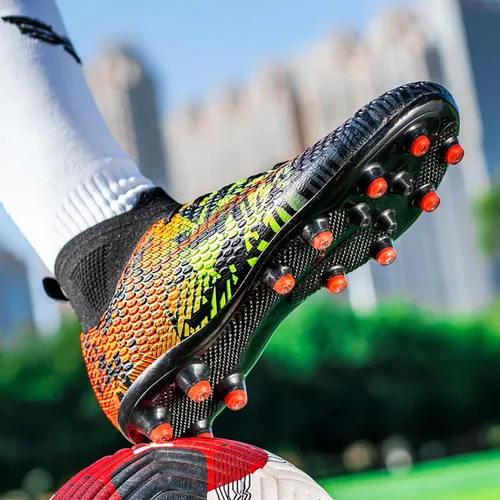 Vista 6 de HESBITEUL Zapatos de fútbol cómodos para hombre, para exteriores, interiores, para niños, para estudiantes de fútbol, zapatos deportivos de alta
