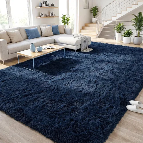 Vista 67 de DweIke Alfombras de pasillo beige esponjosas para dormitorio, 2 x 6 pies, alfombra larga de felpa suave para niñas y niños, antideslizante y lavable