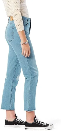 Vista 2 de Signature by Levi Strauss & Co. Gold Vaqueros rectos de tiro alto para niña