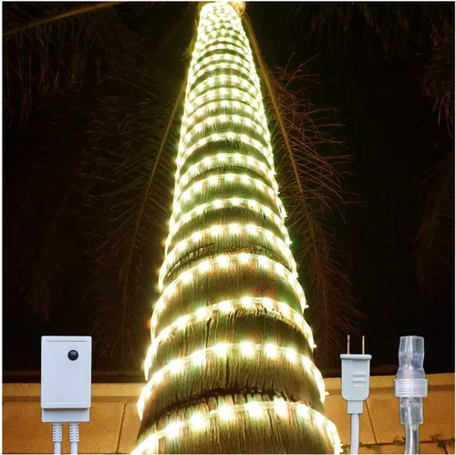 Vista 25 de Russell Decor Cuerda de luces LED con controlador regulable de 4 niveles para Navidad, 4 de julio, Día de los Caídos, decoración de vacaciones