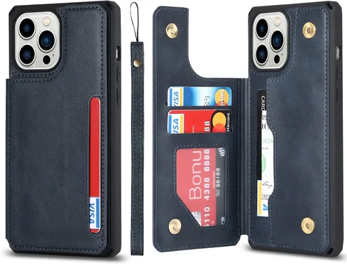 Vista 18 de Cavor Funda para iPhone 11 Pro Max con tarjetero y tarjetero, funda tipo cartera con tarjetero para tarjetas de crédito para iPhone11ProMax, funda