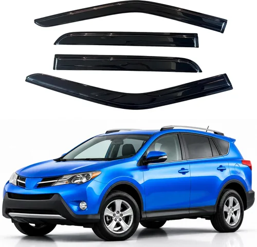 Vista 154 de Visera de ventana IG para Ford Focus Sedán y Hatchback 2012-2018, Protector de ventana lateral para lluvia y viento estilo Mugen, extra duradero