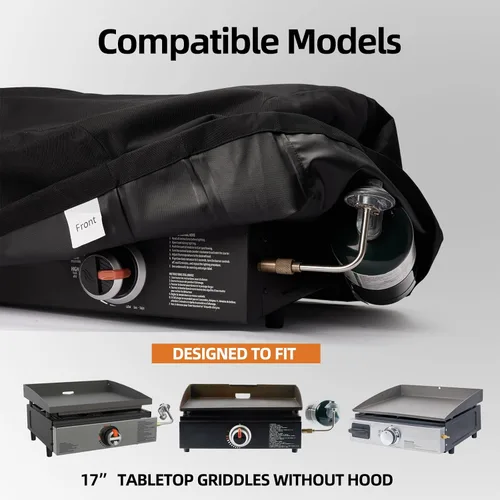 Vista 7 de NOELIFE - Funda para parrilla Blackstone de 17 pulgadas sin capucha, accesorios para parrilla Blackstone de 17, el cilindro de combustible