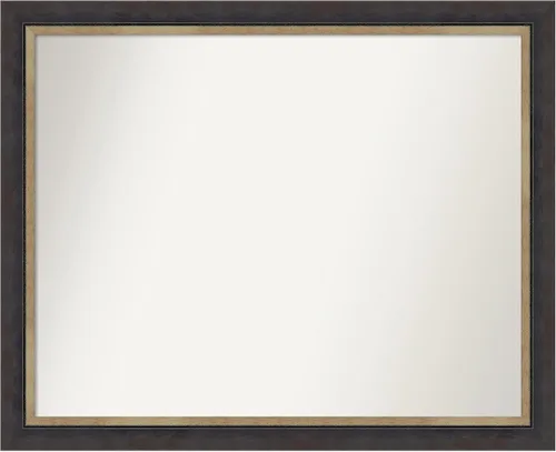 Vista 242 de Amanti Art Espejo personalizado, espejo de baño negro Astor, espejo de pared o espejo de tocador de baño sobre el fregadero (25 x 25 pulgadas)