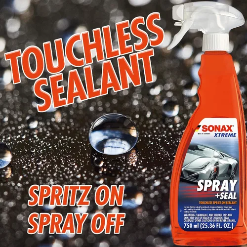 Vista 2 de SONAX Profiline Spray + Seal Sellador hidrofóbico rápido Protección rápida de pulverización y enjuague para pintura, plástico y caucho Mejora
