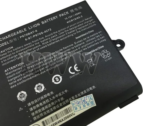 Vista 3 de Nueva batería de 15.12 V 89Wh P870BAT-8 compatible con Clevo P870TM-G P870DM3-G P775DM3 P870DM2 P870TM1-G P870KM P870KM1-G P870DM2-G P870KM-PGS
