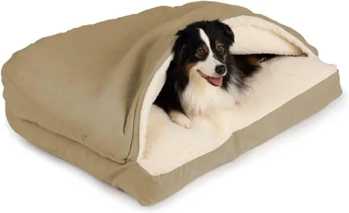 Vista 20 de Snoozer Pet Products Cama de lujo para perros estilo cueva rectangular con microserraje, pequeña, antracita