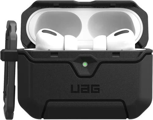 Vista 4 de UAG Scout - Funda para AirPods Pro 3 Gen 2025, con mosquetón, color negro Protección resistente, prueba de caídas de grado militar, cierre seguro